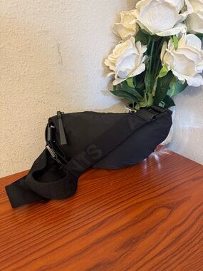 AllSaints Black unisex’s Belt Bag with Branded Strap
